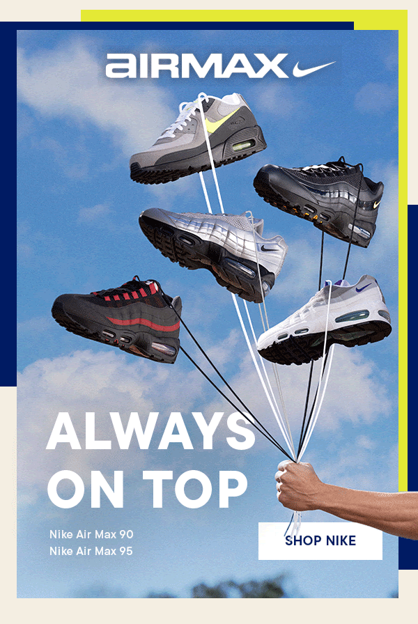 Animated Nike Air Max campaign creative for Champs Sports.