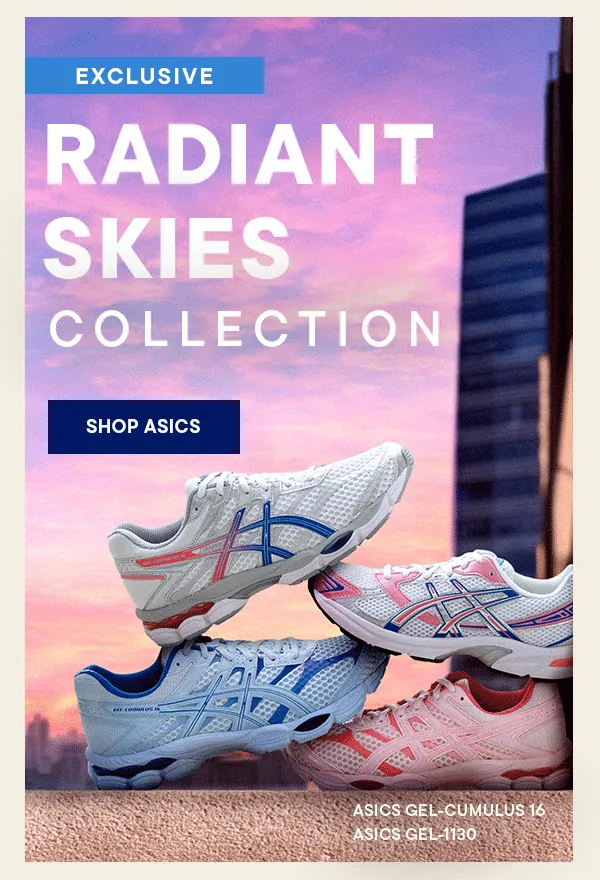 ASICS Radiant Skies collection email