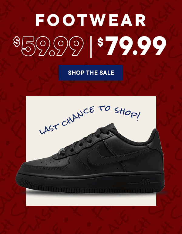 Animated Champs Sports footwear sale email creative.